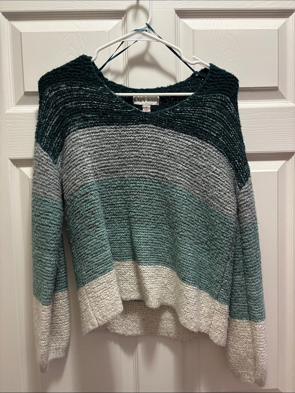 Small Green Striped Sweater